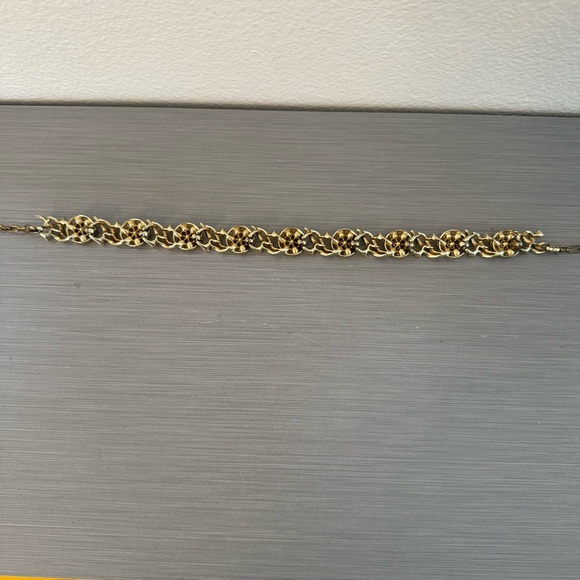 Vintage Aurora Borealis Crystal Choker Gold Tone 1950s Style - Picture 8 of 10